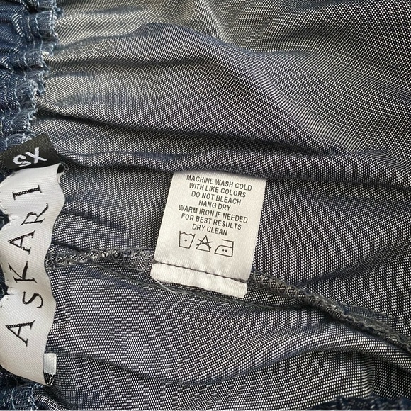 Anthropologie Askari Dark Chambray Flutter Shorts Size XS - Picture 8 of 10